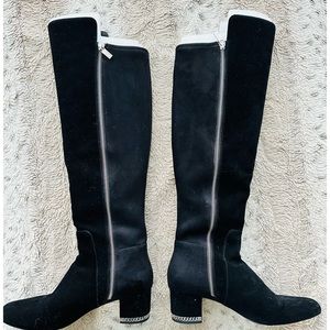 Michael Kors black suede over the knee boots